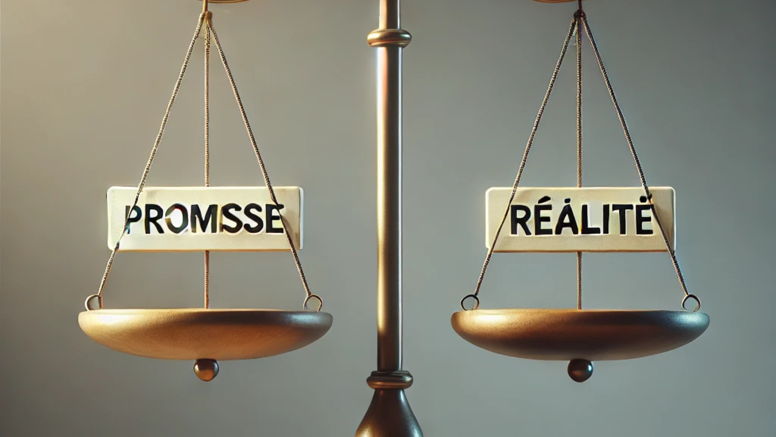 dalle-2025-02-03-15-41-50-a-symbolic-image-of-a-balance-scale-with-two-sides-labeled-promesse-and-realite-the-scale-is-perfectly-balanced-representing-alignment-between-w